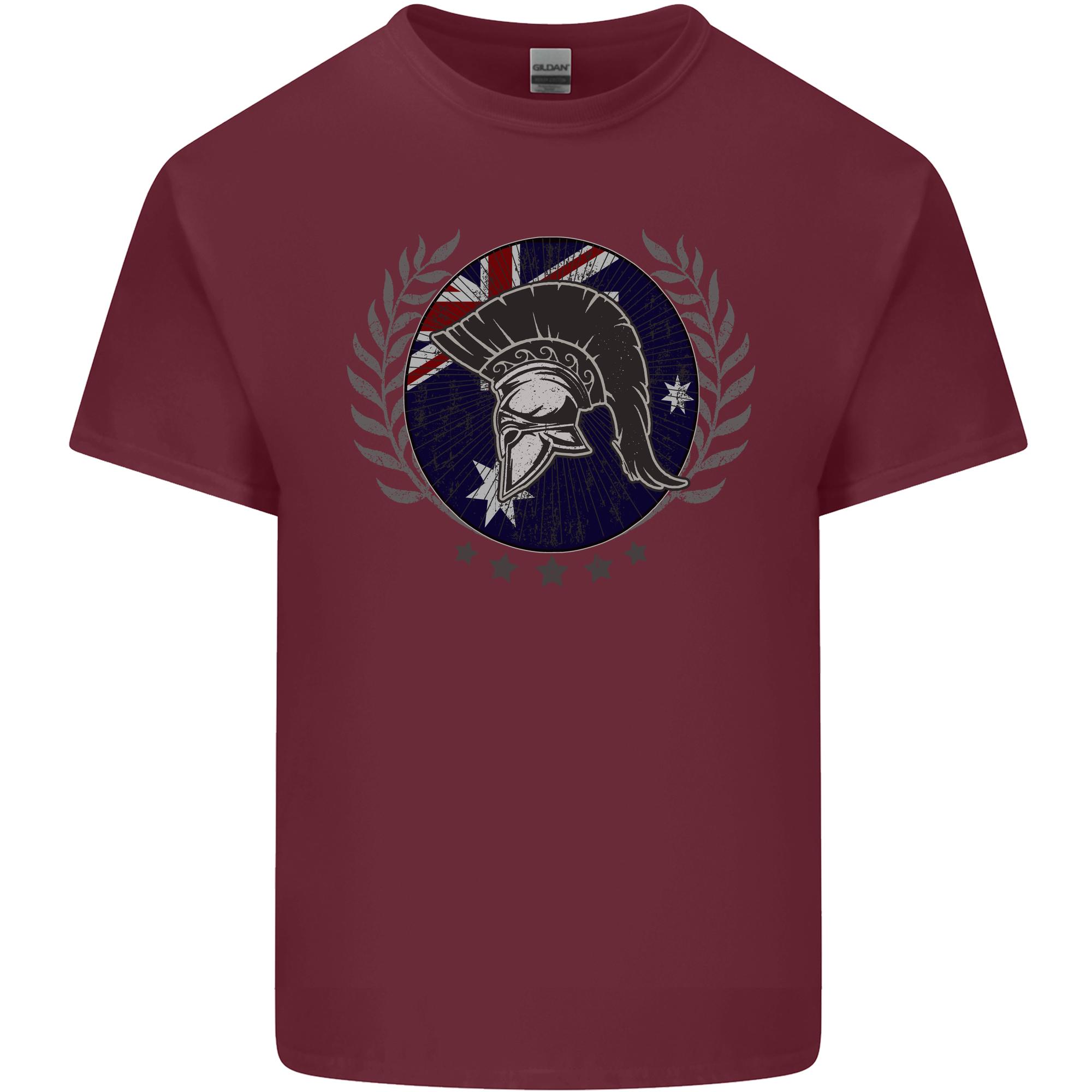 Australian Bodybuilding Flag Gym Training Spartan Unisexs Light Cotton TShirt S