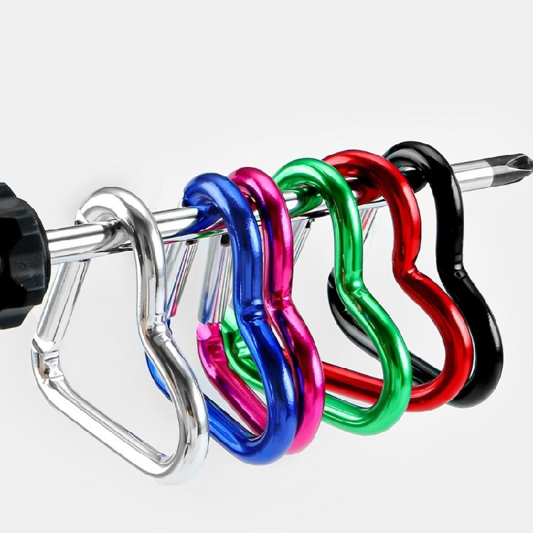 Heart Designs Carabiner Keychain Pack of 10 for Multipurpose Use In Travel and Outdoor Activities Daily Casual Use