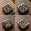 Alloy Retro Incense Box Coil Incense Burner Plum Blossom Bamboo Tea Ceremony Sandalwood Mini Burner Aromatherapy Home Decor