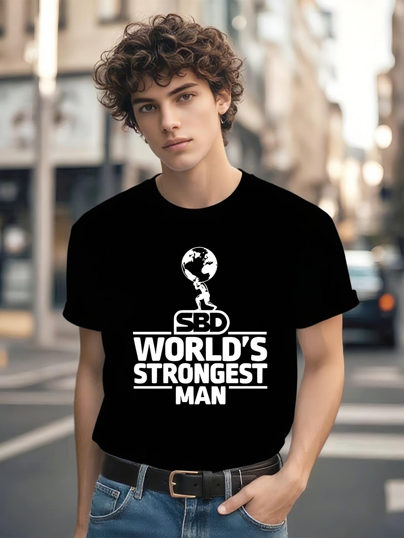 World s Strongest for Man Graphic T-shirt - 100% Cotton Casual Fit XXXXL