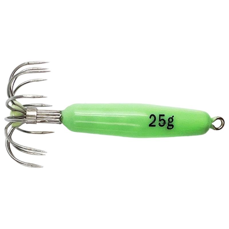 Multiple Hook Squid Fishing Lures Glow In Dark Coating Precisions Weight Marking For Performances