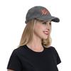 Poppy Pattern Washed Denim Cap Casual Baseball Caps Adjustable Hat Summer Unisex Baseball Hats