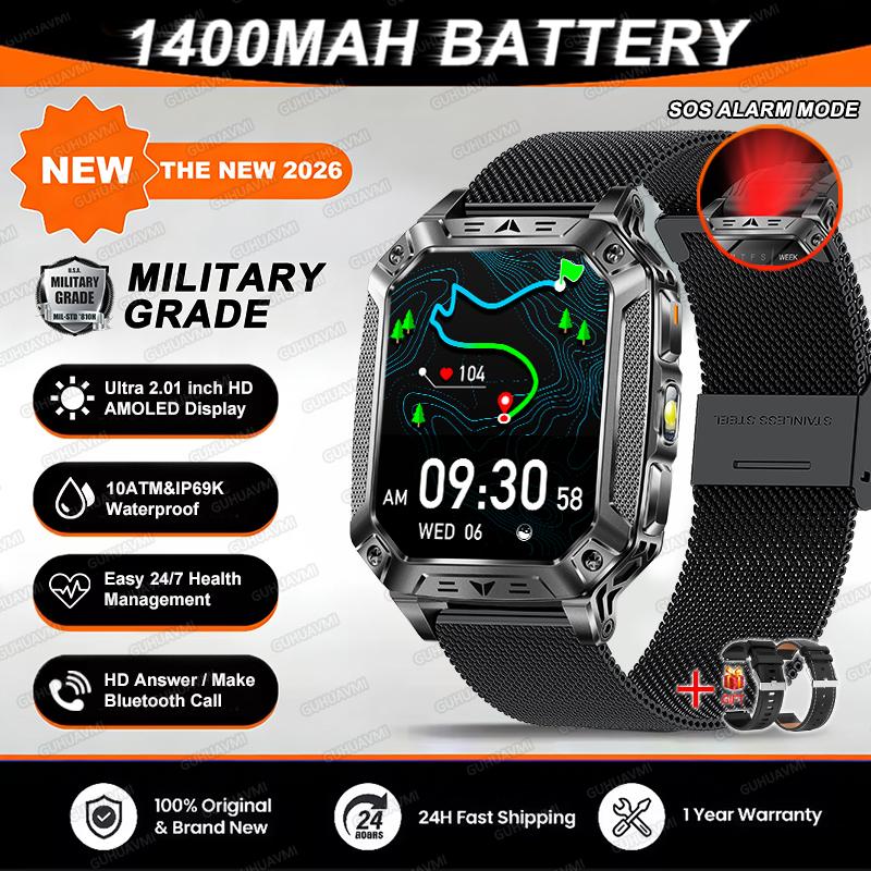 New 1400mAh Super Capacity Battery Smart Watch GPS path tracker Outdoors Military Adult Clock 10ATM Waterproof Swim Smartwatch