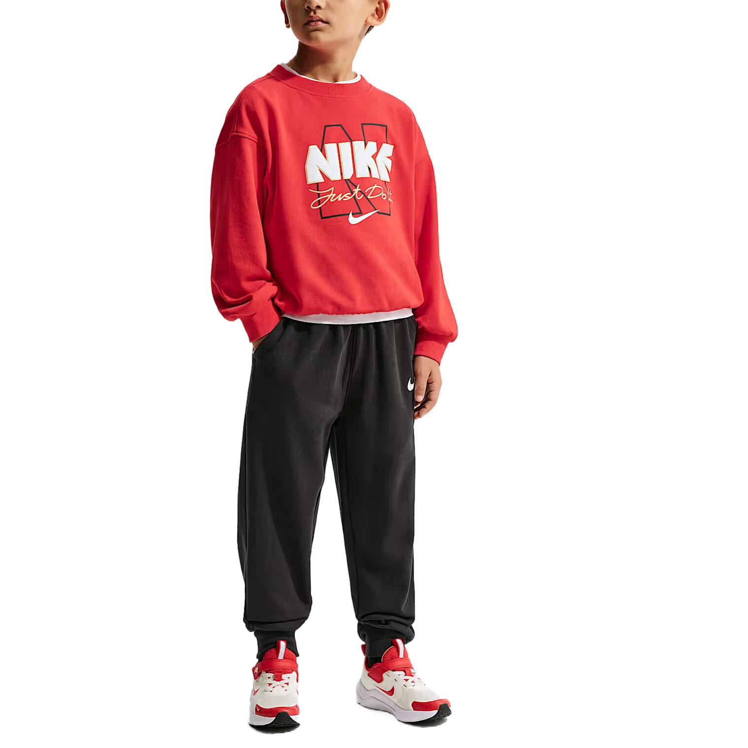 Nike Casual Sportswear Year Of The Horse Limited Edition Unleashed Series Crew Neck Long Sleeve Letter 2 Piece Set Kids sets IU5323-010 7