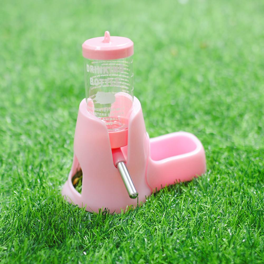 Hamster Wasserspender Kleintier Automatischer Spender Trinkwasserflasche Schalen Napf mit Futterbehälter für Meerschweinchen Ratte