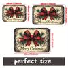 1pc Christmas Holiday Print Welcome Doormat, Washable Indoor Floor Mat for Entryway, Bathroom, Bedroom, Living Room, Home Decor
