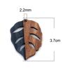3 PCs/Lot Vintage Resin Wood Effect Leaf Pendants Wooden Plant Foil Charms For DIY Earring Charm Jewelry Making 3.7cm X 2.8cm