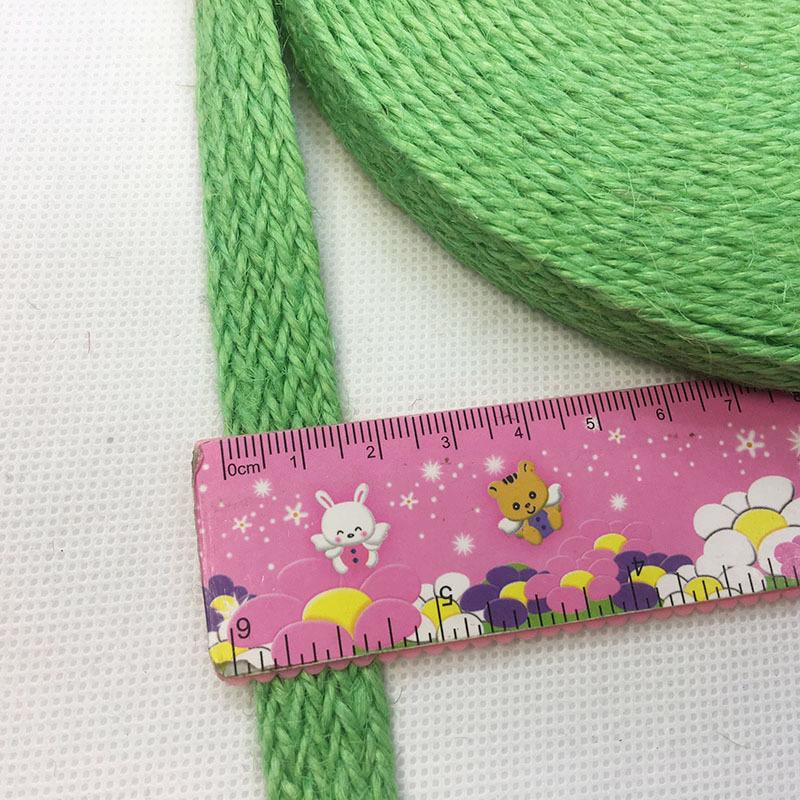 Color Flat Hemp Rope Webbing Handmade Diy Kindergarten Retro Decoration Flat Jute Strap, Textile Accessories Ten