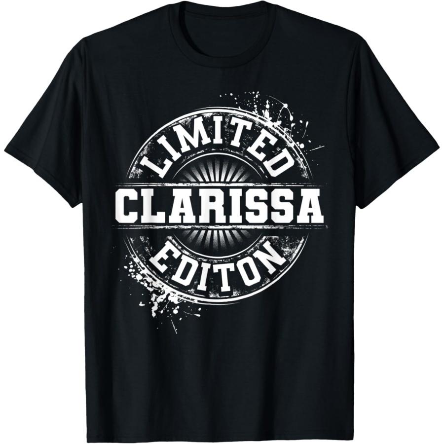 CLARISSA Лимитированная серия Забавная Персонализированная Имя Подарок Идея Футболка XXXXXL чёрный