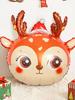 2pcs Cartoon Deer Shaped Decorative Balloons, Christmas Elk Head, Christmas Party Decorations, Holiday Party Decorations