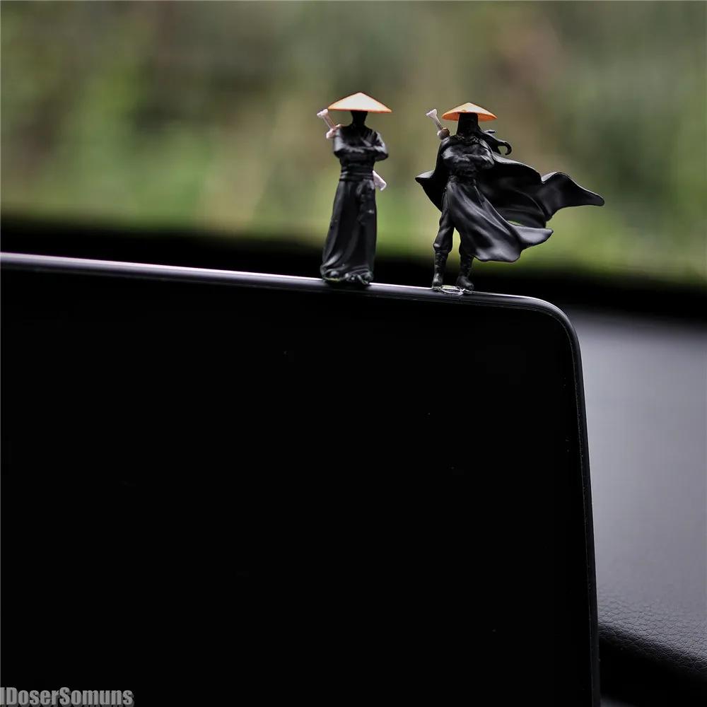 

5cm Car Interior Doll Jianghu Knight Computer Screen Desktop Ornaments Antiquity Knight Center Console Car Swordsman Accessories