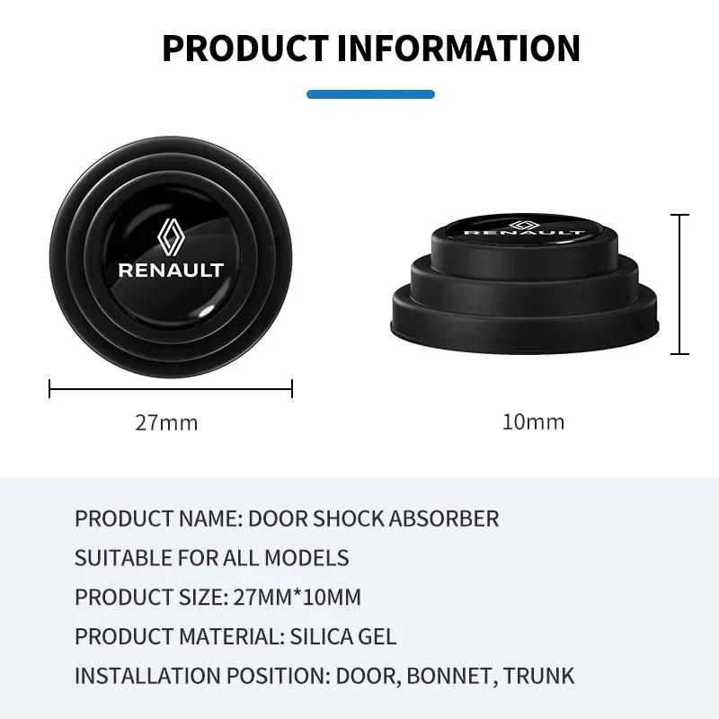 1/2/4pcs Car Door Shockproof Pad Anti-collision Silicone Sticker For Renault Megane 2 3 4 RS Grand Scenic Clio 4 Captur Duster S777