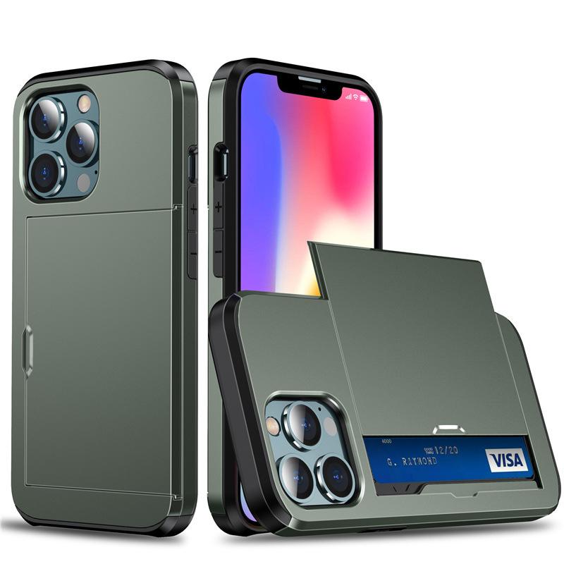 Applicable to iPhone17ProMax mobile phone case, Apple 16 card slider cover armor Samsung S25 armor Note20
