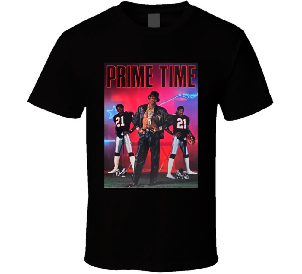 

Deion Sanders Prime Time Poster Colorado Football Fan T Shirt Mens Womens Tees Top XL