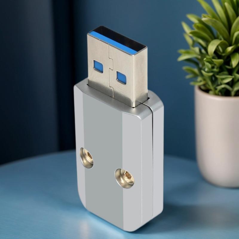 Aluminum Alloy USB3.0 Male Connectors USB3.0 DIY Plugs 6mm Hole for Creating and Repairing USB Cables and Devices