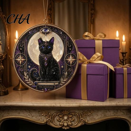 Window Hanging Decor Black Cat Diamond Art Kits for Adults Beginners, DIY Material Package, Beginner Crafting Set Painting Craft Home Wall & Supplies