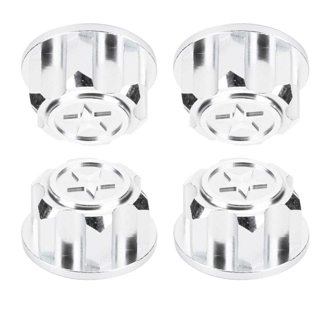 4pcs Aluminum Alloy Wheel Hub   Cover Accessory Fit for   X Maxx 1Celsius10 RC Car(Black )