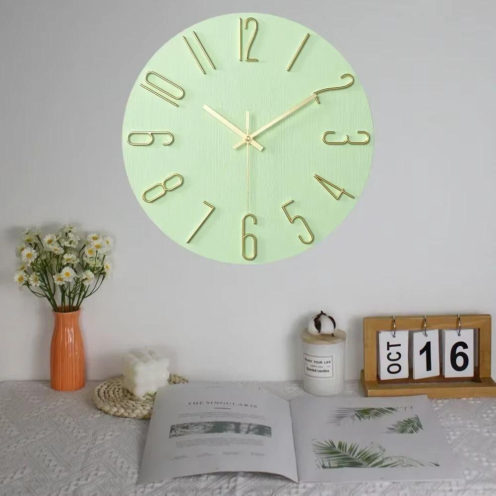12inch Wall Hanging Clock Round Shape Decorative Wall Clock Nordic Fashion Scale Clock  Living Room