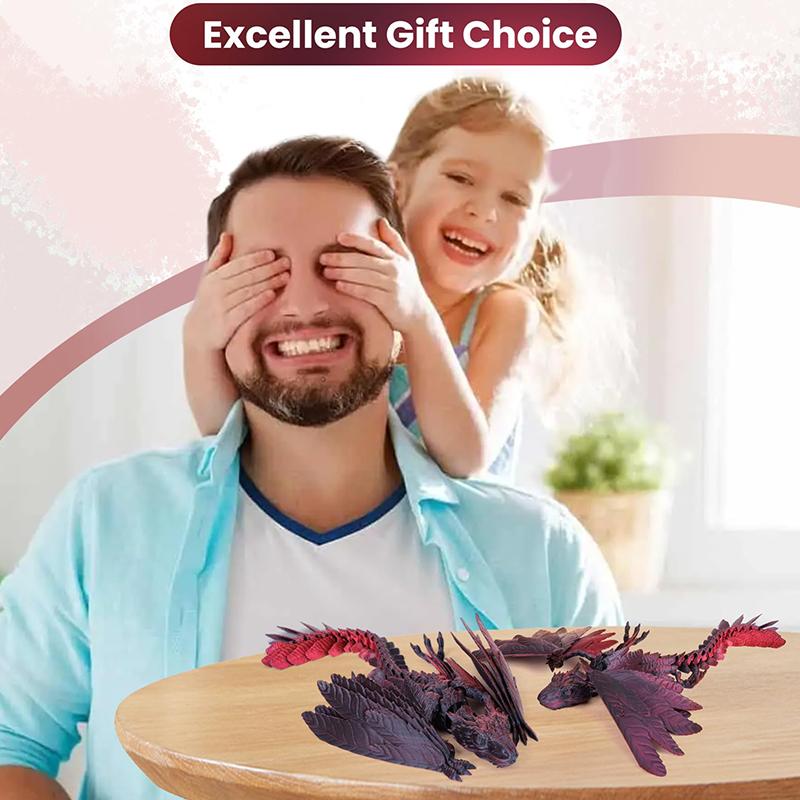 3D Printed Dragon With Wings Animals Toy Dragon Fidget Toys Full Articulated Dragon Dragon Adults Fidget Toys