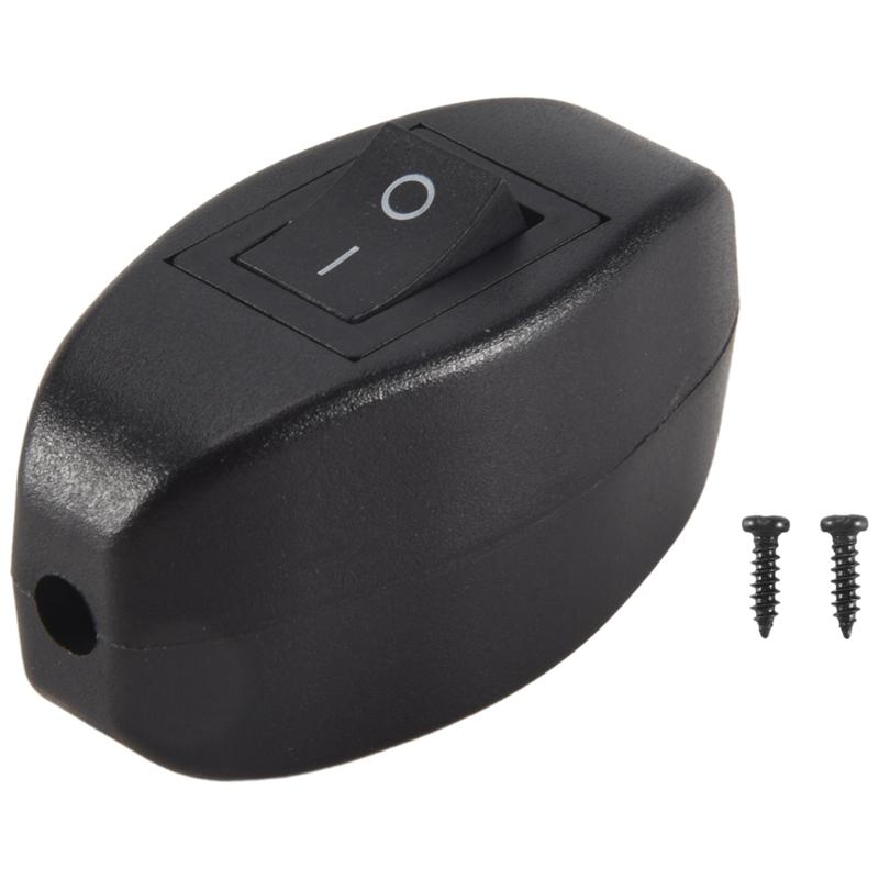 AA58 Black Bedroom On Off Button In Line Switch 6A/250VAC 10A/125VAC