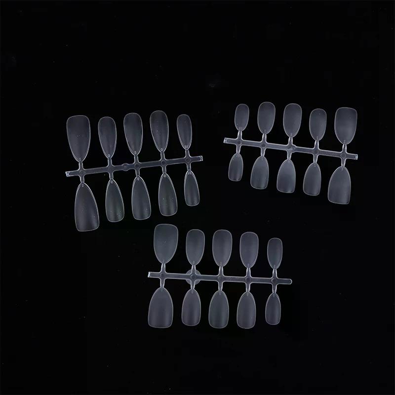 100pcs/box Matte Fake Nails NO Polishing Press On False Nails Medium Short Design High Matt Soft Gel Nail Tips For Extension