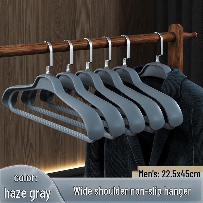 Non-Slip Wide Shoulder Plastic Clothes Hanger - Traceless, No Deformation, Ideal for Coat Drying