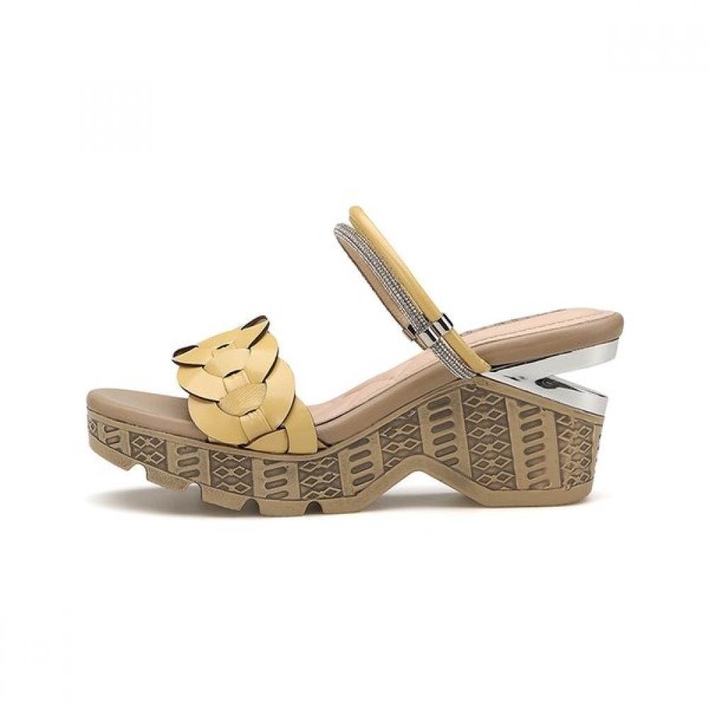 Misope Women Woven Height Increase Sandal 8cm 012224023