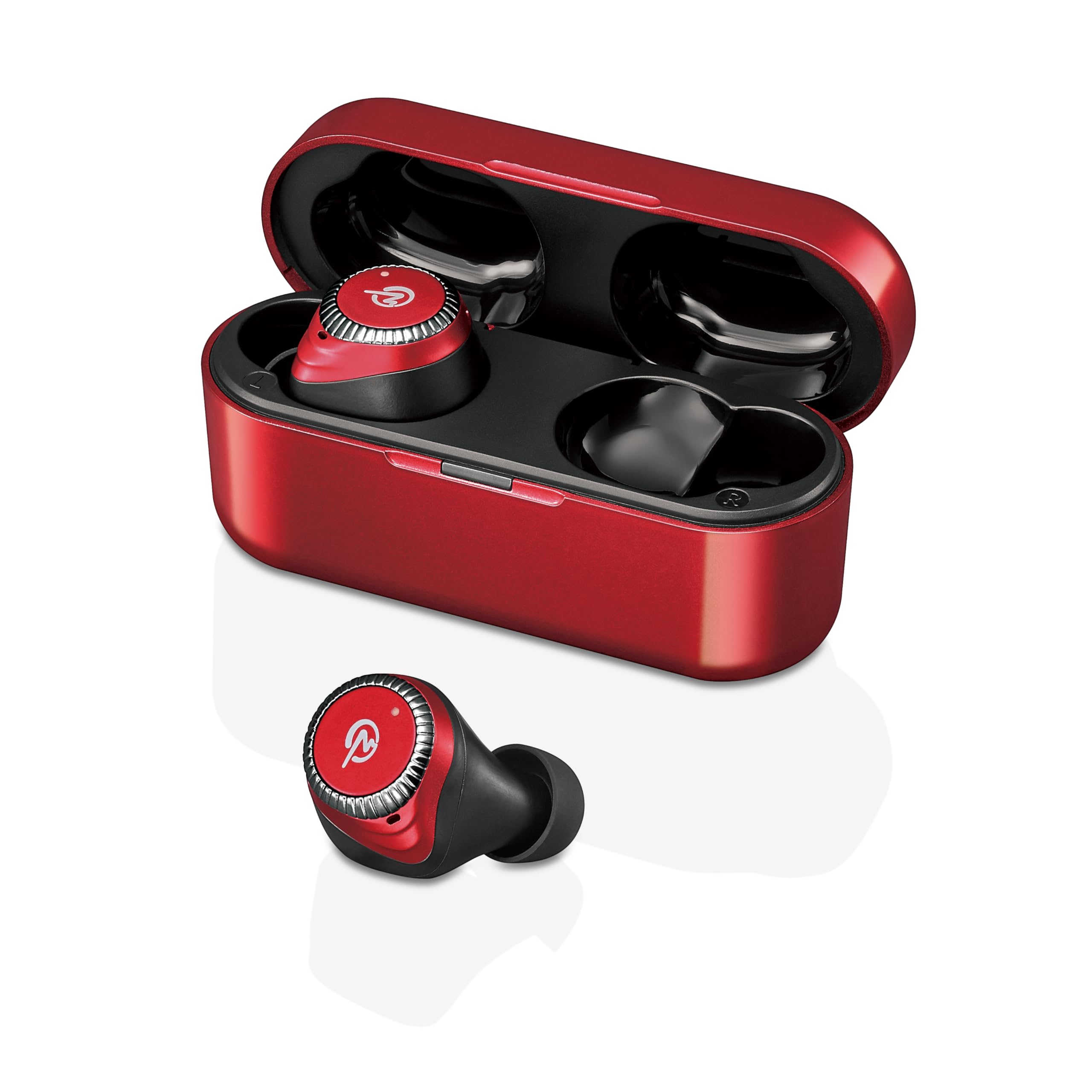 

x Black Noise Cancelling Earphones MS-TW33RD (Red Silver)