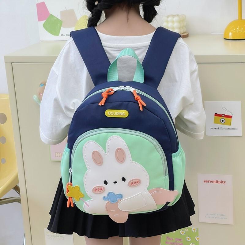 Bunny Toddler School Bag With Breathable Nylon Material And Cute Pattern Cartoon