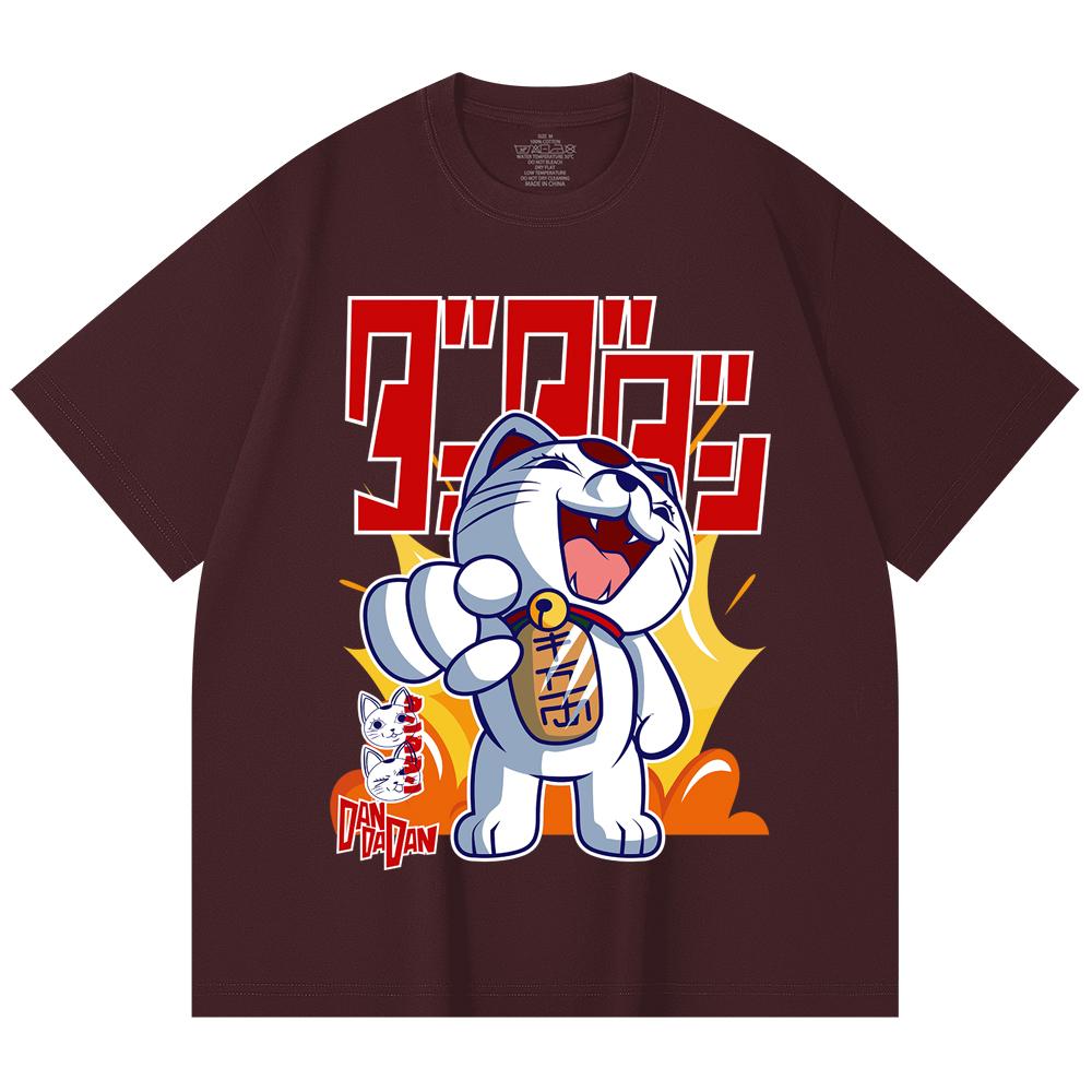 

230 Gsm 100% Cotton Dandadan V32 Turbo Granny Print Unisex Heavy Cotton T Shirt 2XL вина червоного кольору
