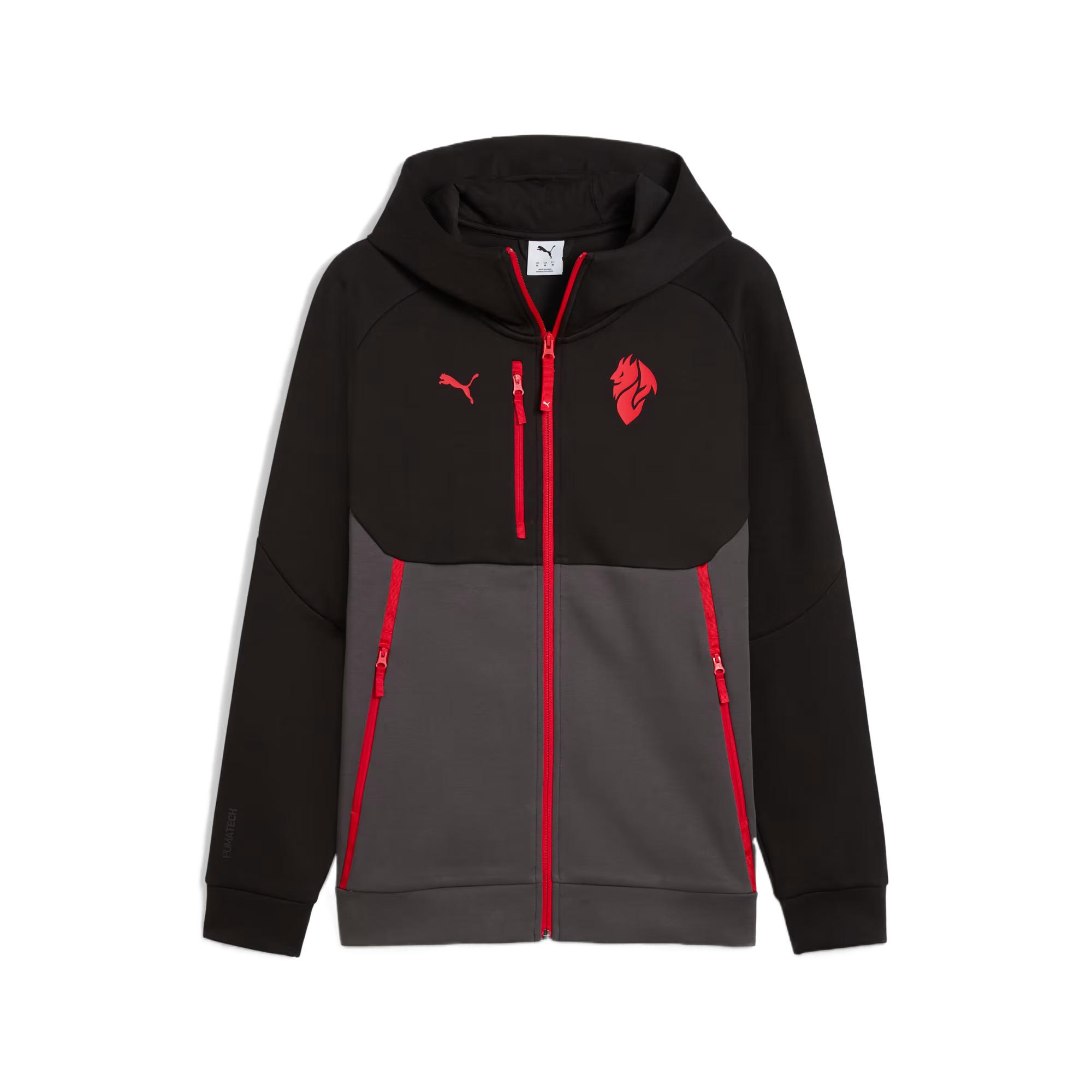 

Puma Ac Milan Drycell Series tech Full-Zip Hoodie Retro Classic Comfortable Skin-Friendly Jacket Men hoodies Black 782394-04 XXXL