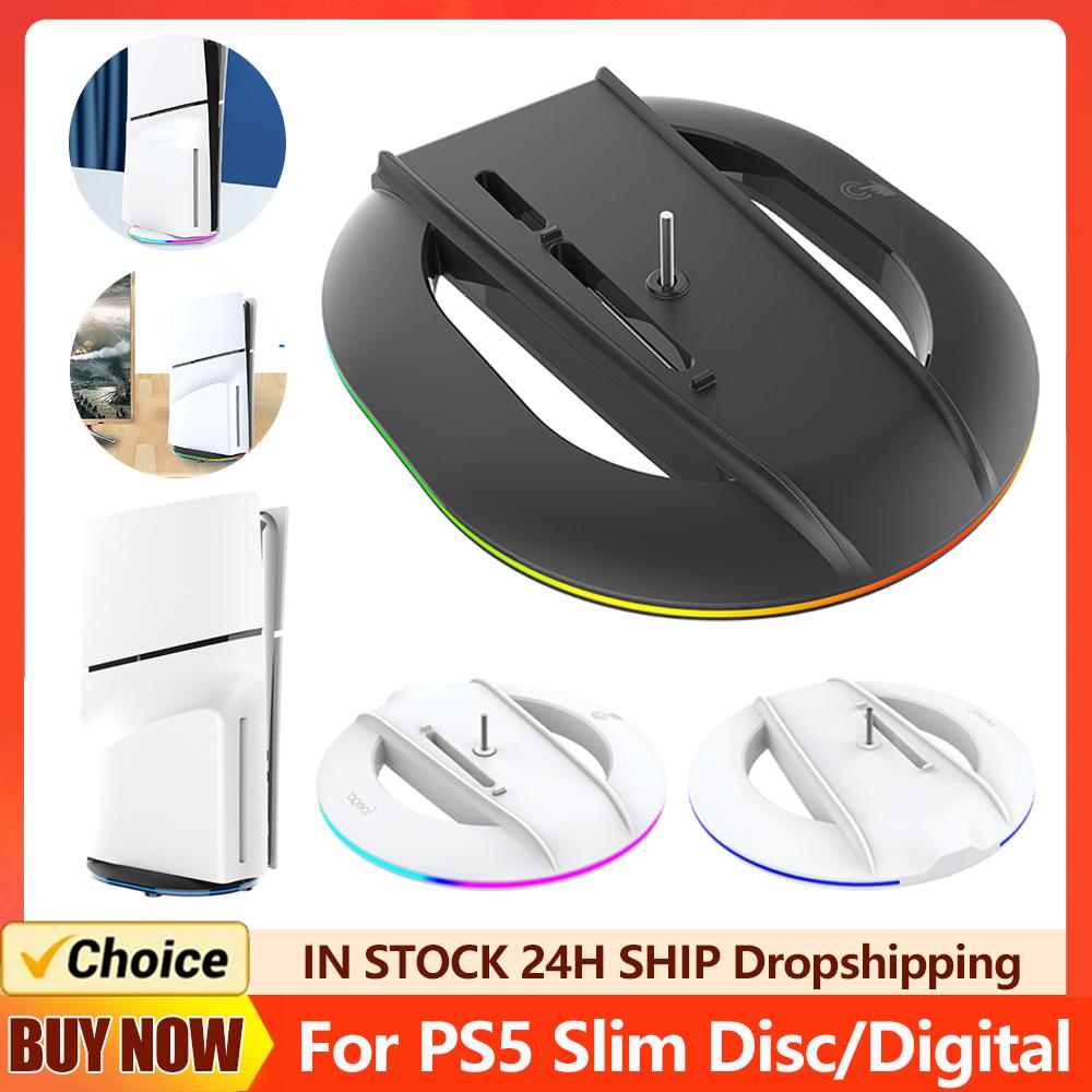 

Vertical Stand Non-Slip Base Stand Replacement for PS5 Slim Console Disc and Digital for Playstation 5 Slim Console