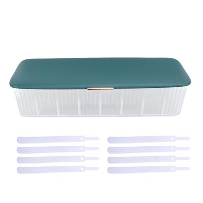 Cable Management Box with Lid Dust Proof Cotton Swab Storage Box Tool Holder Electronics Organizer