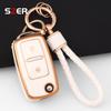 For 2 Button Vw Volkswagen Golf 4 5 6 Mk4 Amarok Polo Bora Jetta Altea Alhambra Passat Beetle Caddy Tiguan Tpu Car Key Case Fob