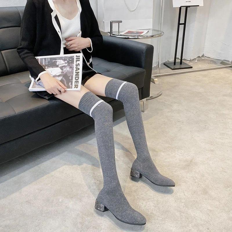 Botas altas por encima de la rodilla, calcetines elásticos altos y altos,  botas por encima de la rodilla|Botas sobre la rodilla| - AliExpress