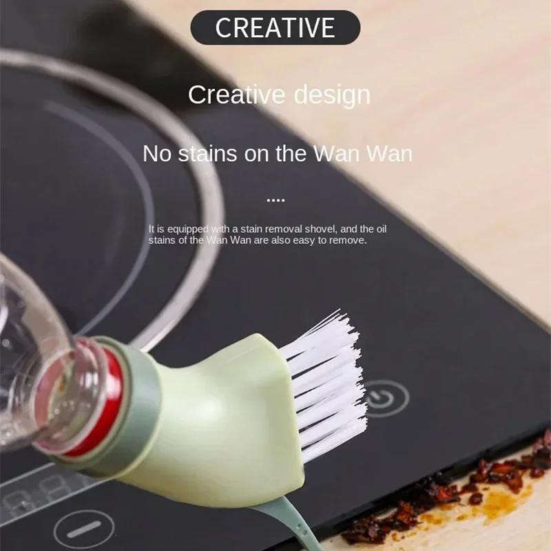 1Pcs Creative Cleaning Brush Can Be Connected To Mineral Water Bottle Dry-wet Dual-use Cleaning Brush Household Gap Brush