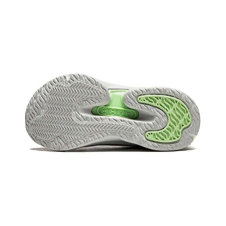 Li Ning Kids Qiang Yue V2 Shock Absorbing Wear Resistant Low Top Running Shoes Kids Running Shoes Gray YKAU026-1