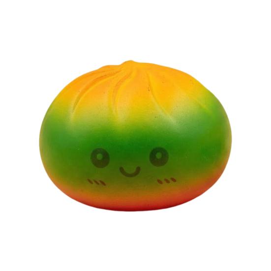 Gradient Cartoon Steamed Bun Toy Slow Rebound Stretchy Simulated Dumpling Squeeze Toy Portable Smiling Bun Hand Exercise Relaxation
