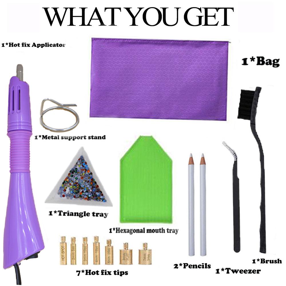 Weichen Hot Drill Set Point Drill Pen, Storage Bag Hot Melt Glue Hot Drill Tool Diy Clothing Accessories