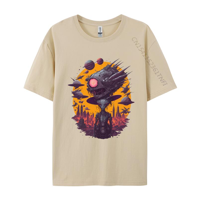 The Alien Hat T Shirt For Male Tee Free Shipping Homme Round Neck T Shirt Designer Clothes Men Normal