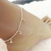 Fashion and Elegant Temperament Ankle Jewelry Women's Direct Supply, Simple Flash Diamond Rhinestone Pendant Anklet