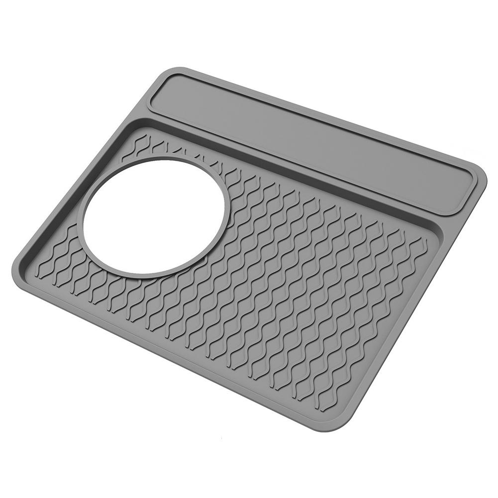 

Anti Slip Silicone Tamping Mat Compatible for Breville 870 880 Espresso Machines Coffee Tamper Mat 9.3 by 11 Inches сірий