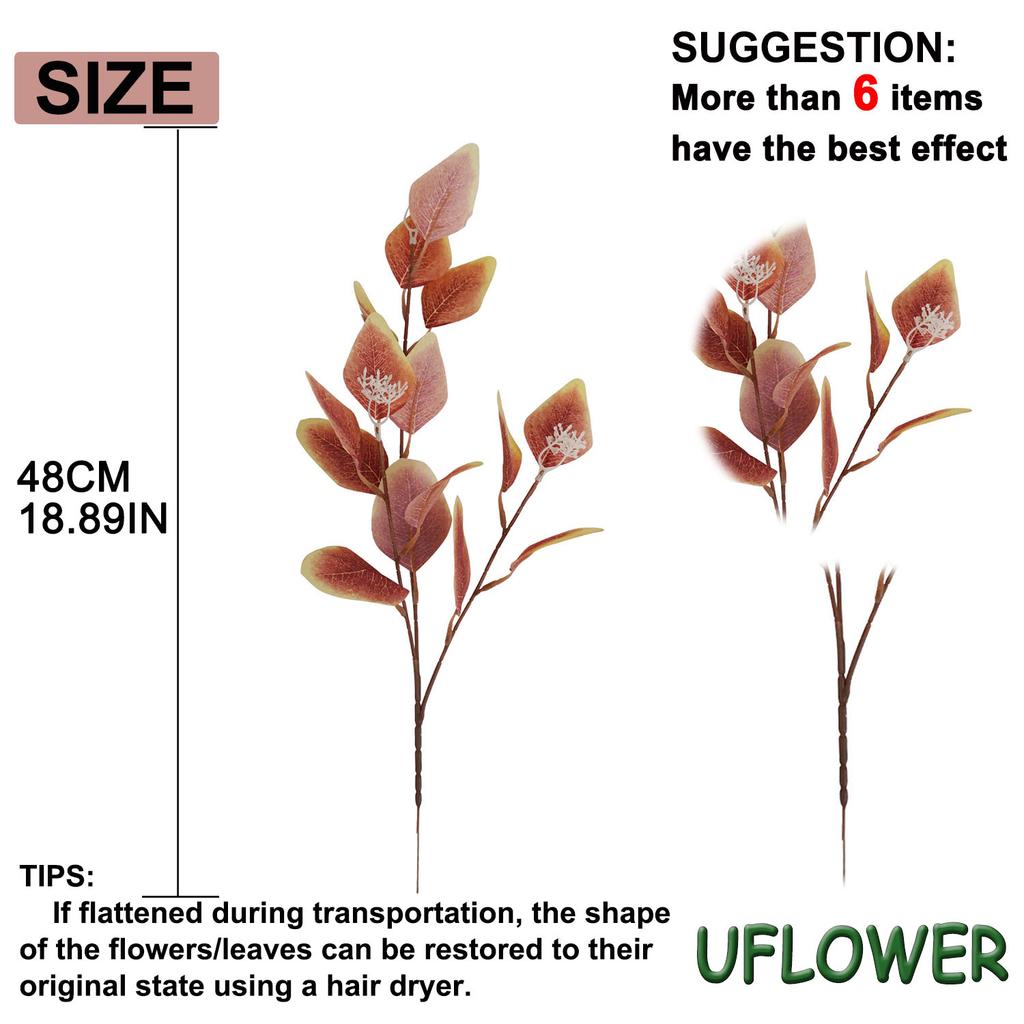 1PC Artificial Eucalyptus Leaves Simulation Plant Garden Home Wedding Desktop Party Decoration