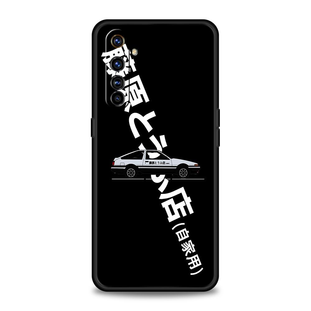 Initial D Car Case For Realme C67 C63 C55 C53 C35 C25 C21 GT 2 3 5 6 10 11 12 13 Pro Plus 5G Soft TPU Phone Cover Fundas Capas