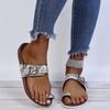 Women  Light Weight Comfy Snake Print Buckles Walking Sandals