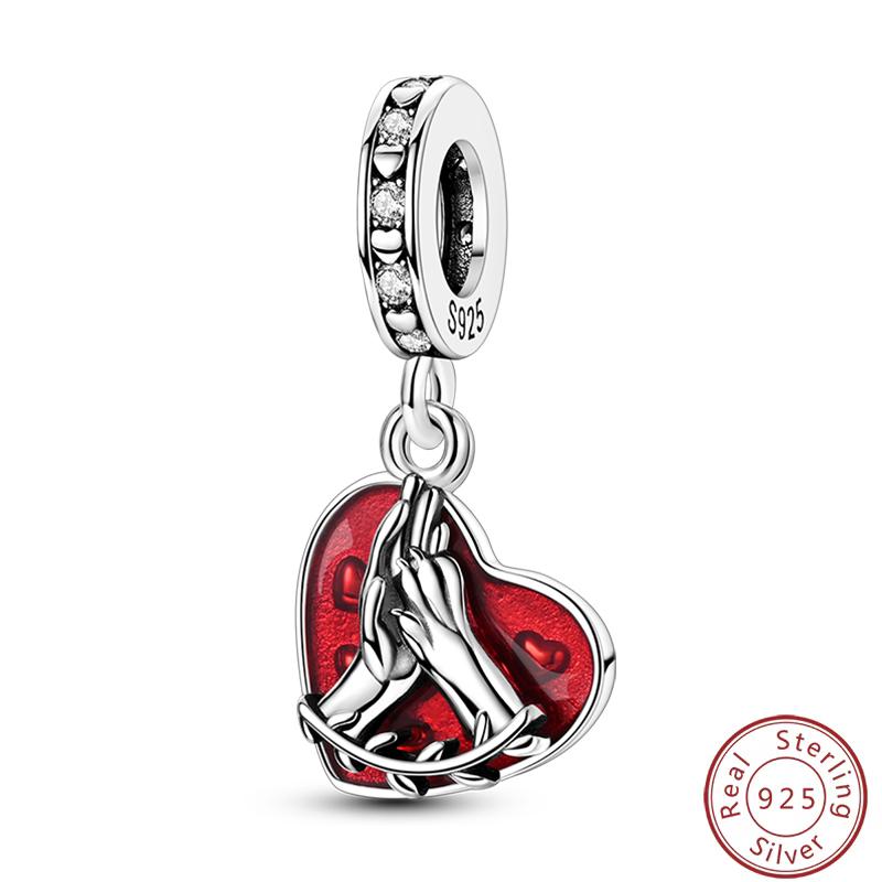 Red Copper Pomegranate Lipstick Apple Ladybug Playing Cards Charms Beads 3Mm Diy Fine Jewelry