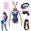 Anime Frau Overall Strumpfhose Dva Cosplay Kostüm Spiel Zentai Perücke Cosplay Requisiten Kopfhörer Anzug D.Va Cos Party Halloween Kostüme