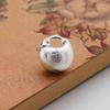 S999 Sterling Silver Fu Charm Small Lock Pendant for DIY Jewelry: Lucky Bag Spacer Beads for Bracelets & Necklaces.
