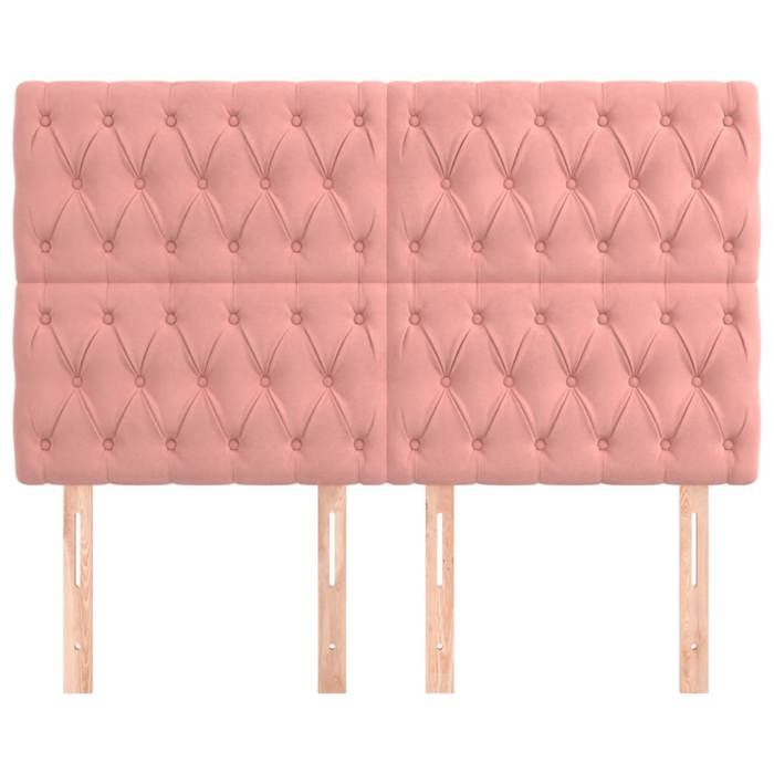 Maison Exclusive - Tête de lit Rose 160x7x118/128 cm Velours
