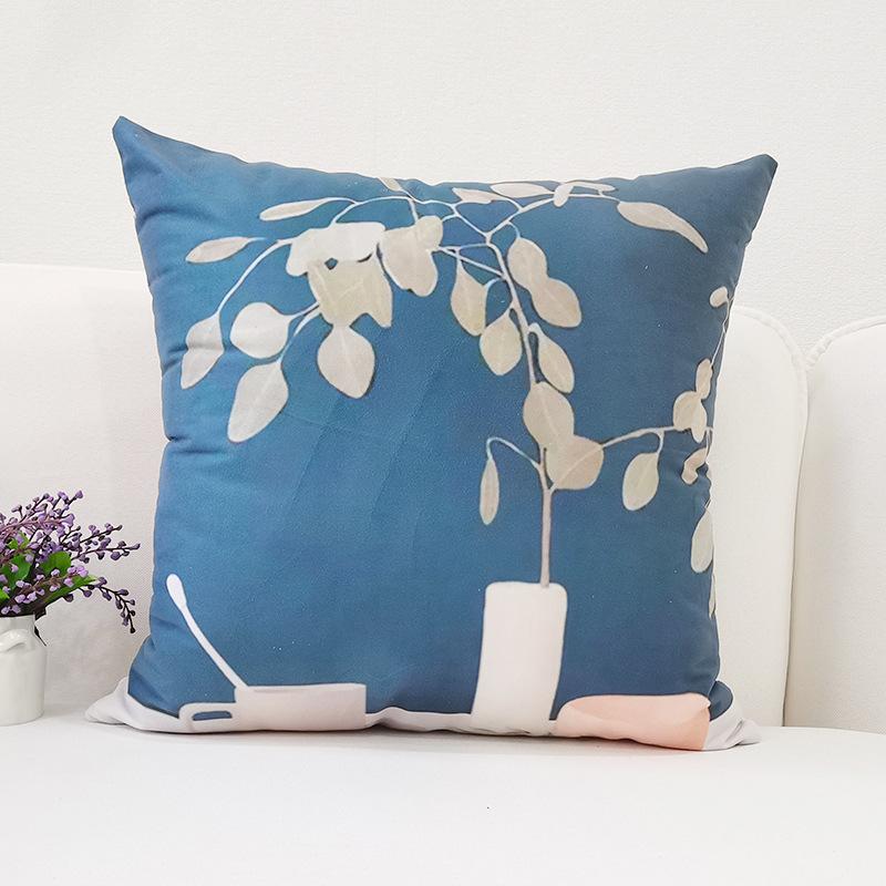 Nordic New Geometric Pillowcase Abstract Print Simple Bedside Sofa Car Cushion Pillowcase Does Not Include Pillow Core